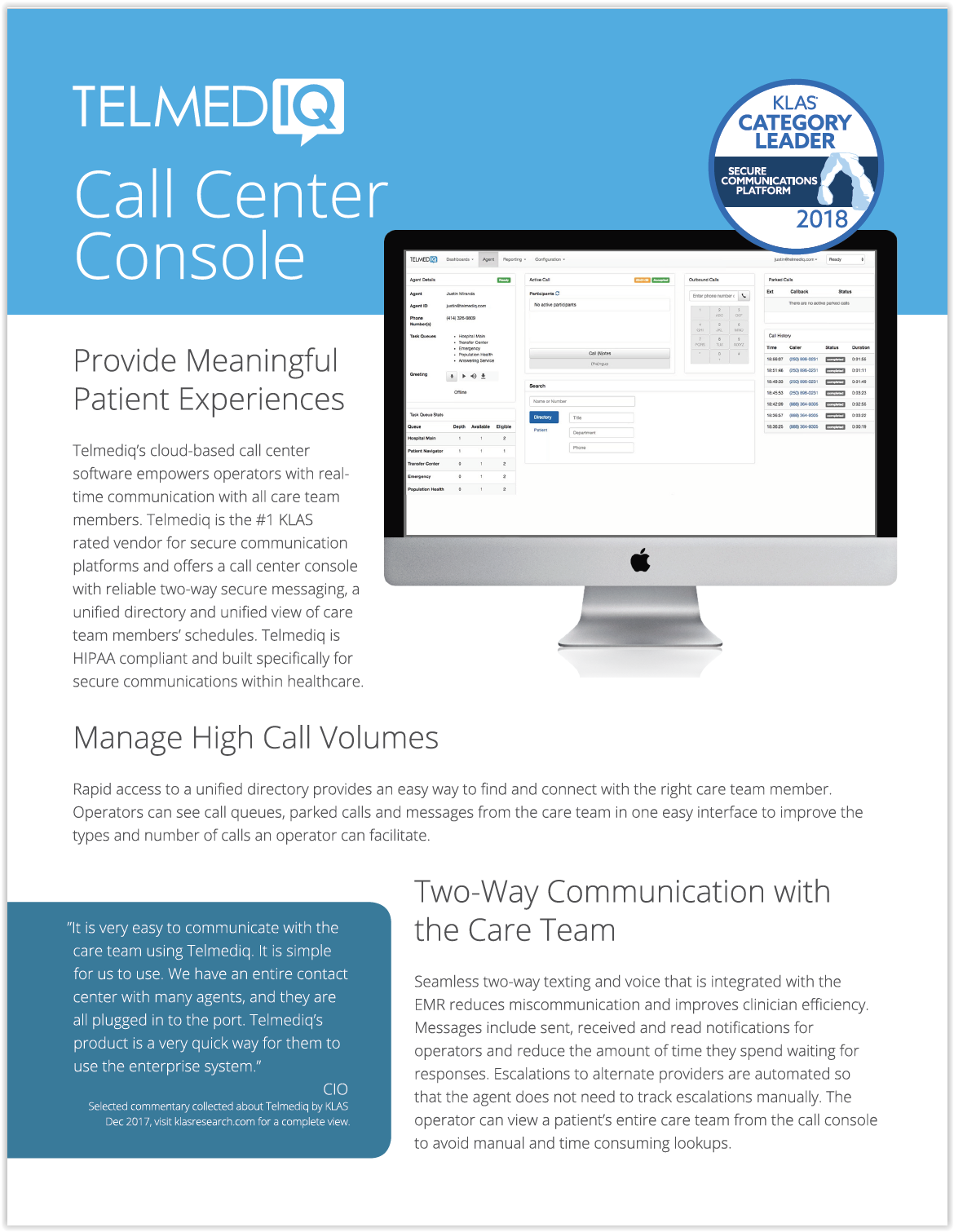 Call Center Sell Sheet